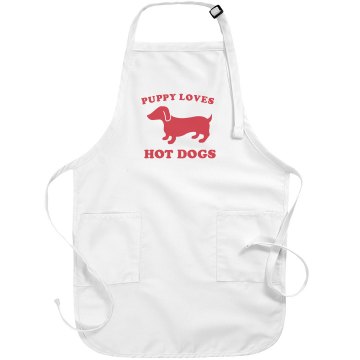 Puppy Love Hotdogs Port Authority Adjustable Full Length Apron