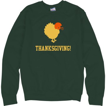 Thanksgiving's Game Day Unisex Hanes Crew Neck Sweatshirt