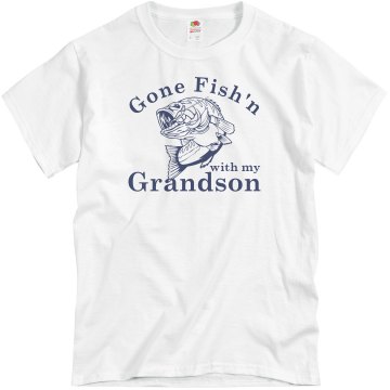 Grandson Fishing  Unisex Basic Gildan Heavy Cotton Crew Neck Tee