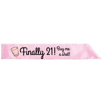 21st Birthday Sash Adult Satin Party Sash