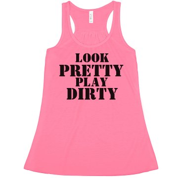 Look Pretty Play Dirty Misses American Apparel Neon Oversized Crop Tank
