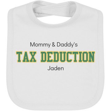 Tax Deduction Bib Infant Bella Baby 1x1 Rib Reversible Bib