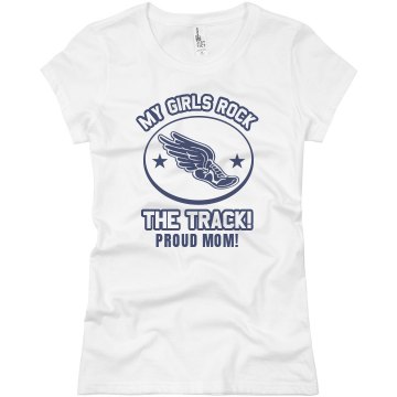 My Girls Rock The Track Junior Fit Basic Bella Favorite Tee