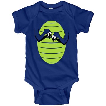 Baby T-Rex Costume Infant Rabbit Skins Lap Shoulder Creeper