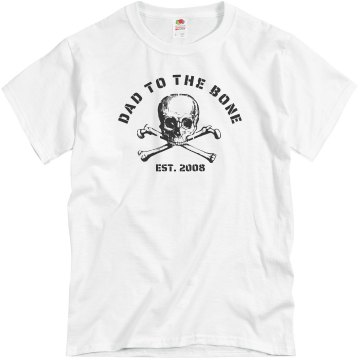 Dad to the Bone Distress Unisex Basic Gildan Heavy Cotton Crew Neck Tee