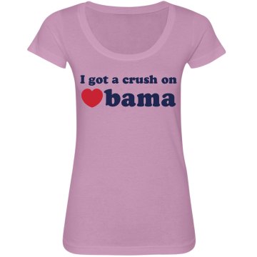 I Got A Crush On Obama Junior Fit Bella Sheer Longer Length Scoopneck Tee