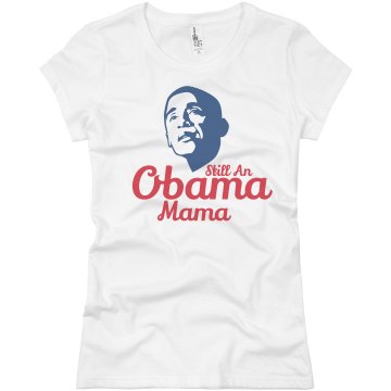 Obama Mama-stars Junior Fit Bella Sheer Longer Length Rib V-Neck Tee 