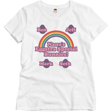 Nana's Easter Bunnies Misses Relaxed Fit Basic Gildan Ultra Cotton Tee