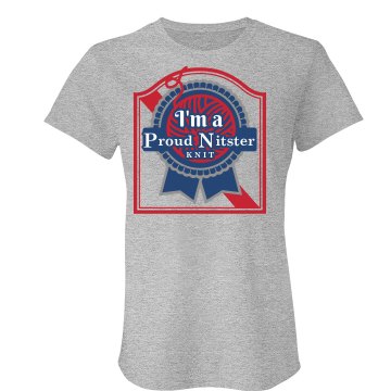 Hipster Nitster Junior Fit Bella Crewneck Jersey Tee