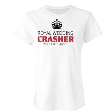 Royal Wedding Crasher Junior Fit Bella Sheer Longer Length Rib Tee