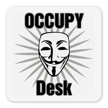 Occupy Desk Square Magnet