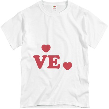 In Love Hearts Unisex Basic Gildan Heavy Cotton Crew Neck Tee