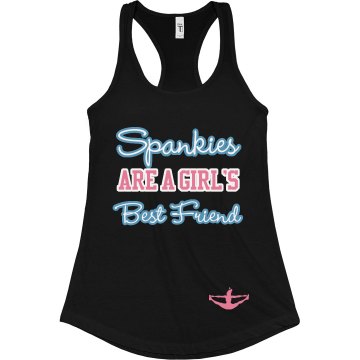 Spankies A Girl's BFF Junior Fit Bella Sheer Longer Length Rib Racerback Tank Top