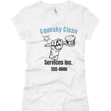 Squeaky Clean Business Junior Fit Basic Bella Favorite Tee