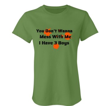 Don't Mess 3 Boys Junior Fit Bella Crewneck Jersey Tee