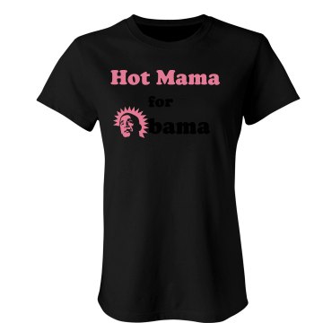 Hot Mama for Obama Junior Fit Bella Sheer Longer Length Rib Tee