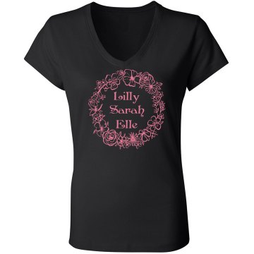 Mommy's Garden Junior Fit Bella Sheer Longer Length Rib V-Neck Tee 