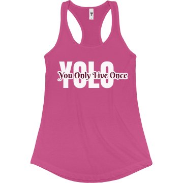 Big YOLO Junior Fit Bella Sheer Longer Length Rib Racerback Tank Top