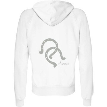 Equestrian Hoodie Junior Fit Bella Fleece Raglan Zip Hoodie