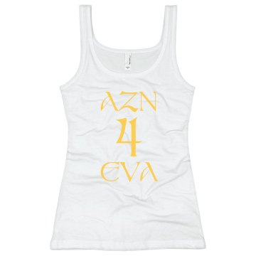AZN 4 EVA Junior Fit Bella Sheer Longer Length Rib Tank Top
