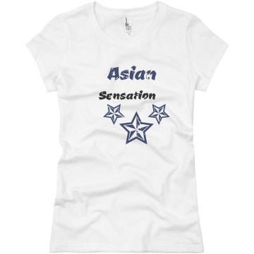 Distress Asian Sensation Junior Fit Basic Bella Favorite Tee