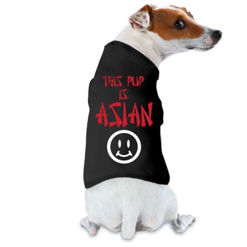This Pup Is Asian Doggie Skins Dog Ringer Tee