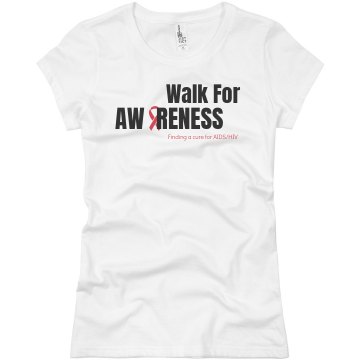 Walk For Awareness Junior Fit Basic Bella Favorite Tee