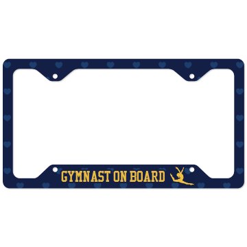 Gymnast On Board License Plate Cover