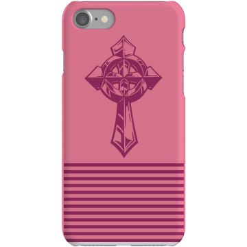 Pink Cross iPhone Case Plastic iPhone 5 Case White 