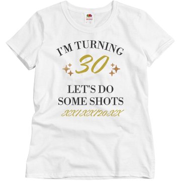 Ashley's Dirty 30  Misses Relaxed Fit Basic Gildan Heavy Cotton Tee
