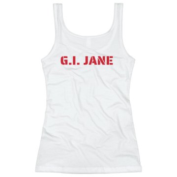 G.I. Jane Tank w/ Back Junior Fit Soffe 2x1 Rib Tank Top
