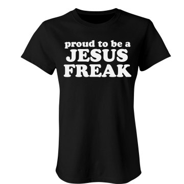 Proud Jesus Freak Junior Fit Bella Sheer Longer Length Rib Tee