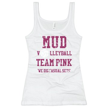 Mud Volleyball Junior Fit Bella Longer Length 1x1 Rib Tank Top