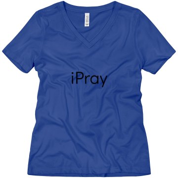 iPray Misses Relaxed Fit Anvil V-Neck Tee