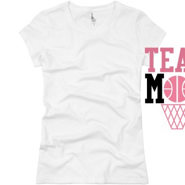 Team Basketball Mom Junior Fit Basic Bella Favorite Tee