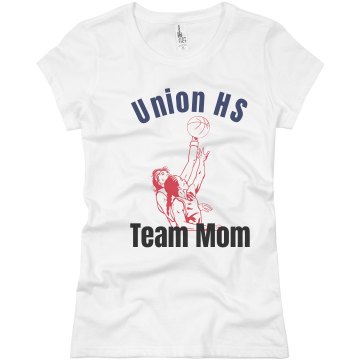 Union HS Team Mom Junior Fit Basic Bella Favorite Tee