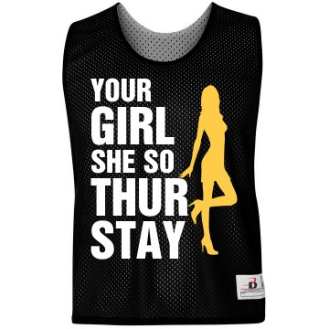 Girl So Thirsty Badger Sport Lacrosse Reversible Practice Pinnie