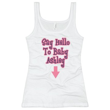 Say Hello To The Baby Junior Fit Bella Longer Length 1x1 Rib Tank Top