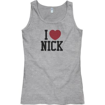 i love nick Junior Fit Bella Sheer Longer Length Rib Tank Top