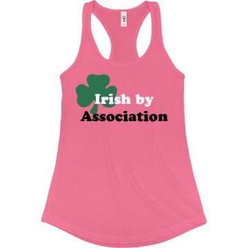irish girl Junior Fit Bella Sheer Longer Length Rib Racerback Tank Top