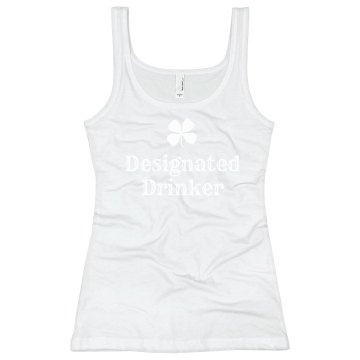 Irish Drinker Junior Fit Bella Sheer Longer Length Rib Tank Top