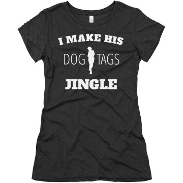 dog tags Junior Fit Bella Sheer Longer Length Rib Tank Top
