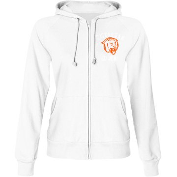 Tigers Fan Hoodie Junior Fit Bella Fleece Raglan Zip Hoodie
