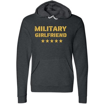 Proud Army GF Junior Fit Bella Long Sleeve 1/2 Zip Hooded Pullover Tee