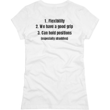 Reasons to Date Gymnasts Junior Fit Bella Sheer Longer Length Rib Tee