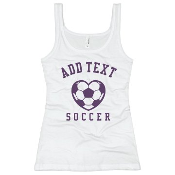 Soccer Tank Junior Fit Bella Sheer Longer Length Rib Tank Top