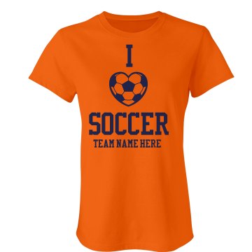 Love Soccer Junior Fit Bella Crewneck Jersey Tee