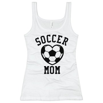 Soccer Mom Tank Junior Fit Bella Sheer Longer Length Rib Tank Top