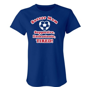 Soccer Mom Junior Fit Bella Crewneck Jersey Tee