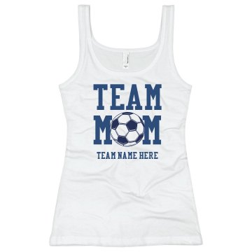 Team Soccer Mom Junior Fit Bella Sheer Longer Length Rib Racerback Tank Top